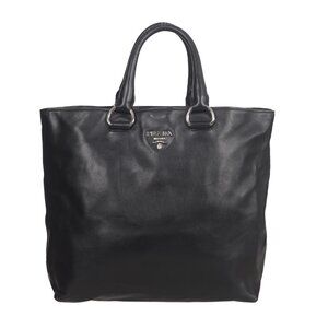 Prada Large Black Leather Handbag